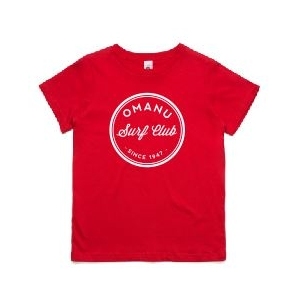 Youth AS Tee with Front and Back Print - Red