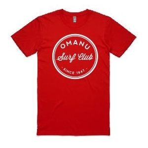 Men's Staple Tee with Front Print - Red