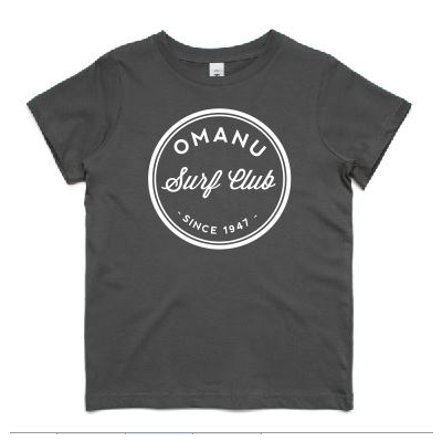 Youth AS Tee with Front + Back Print - Charcoal