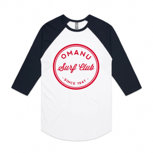 Unisex Raglan Tee with Front and Back Print
