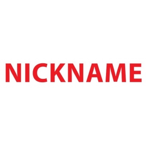 Nickname -  Back of Garment